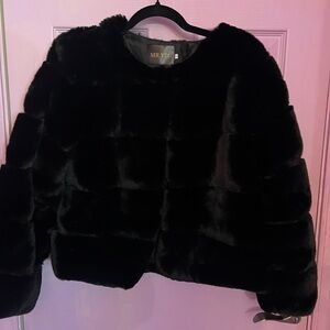 Black Faux Fur Teddy Jacket